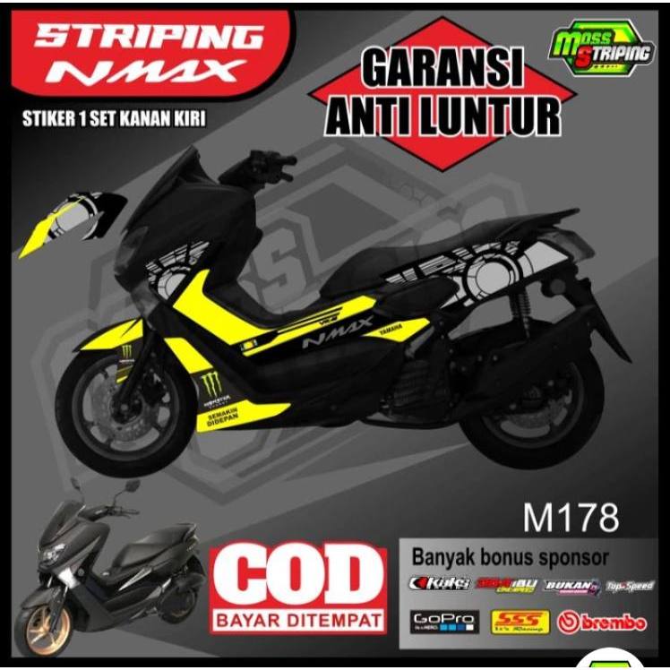 Stiker striping sticker Motor Nmax Old Setriping setiker setrip strip aksesoris pariasi modifikasi m
