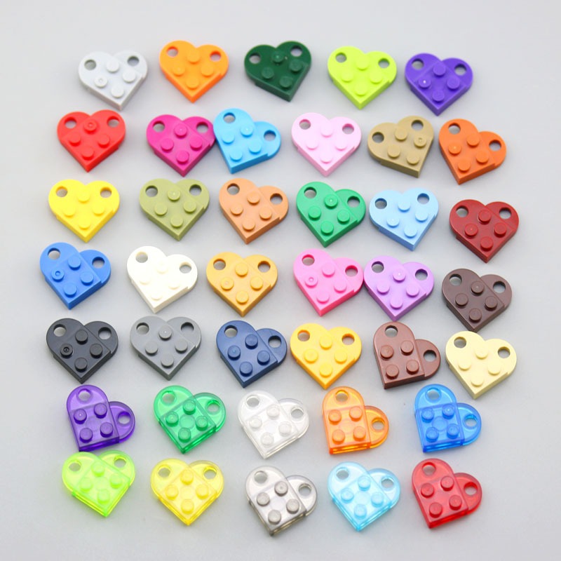 1 Buah Charm Lego Heart/Love Couple Kalung Korea/Liontin Gelang/Bandul Anting/Bros DIY - City Beads