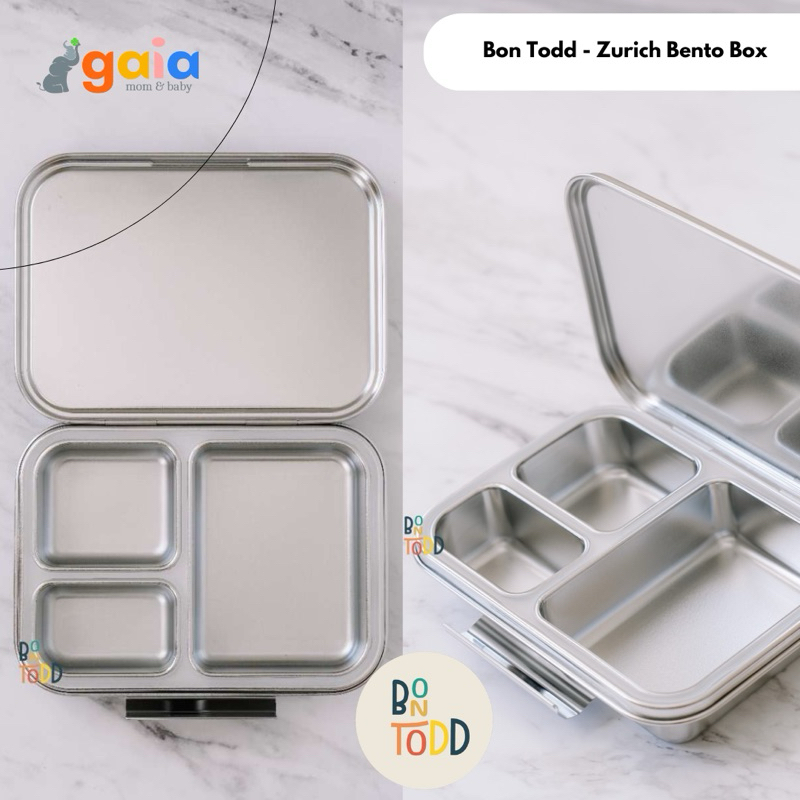 Bon Todd Zurich Bento Box | Kotak Makan Lunch Box Stainless Sekat 3
