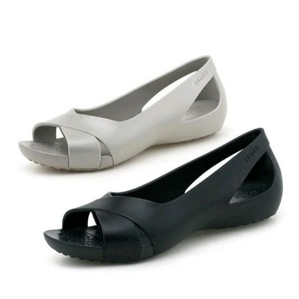 SENDAL WANITA FLAT FASHION / CROCS SERENA FLAT CROCS WOMEN / SEPATU SENDAL WANITA ORIGINAL / BRANDED
