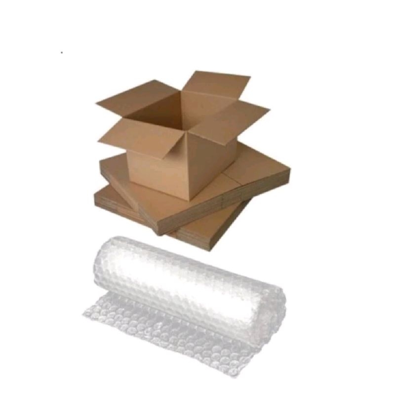 

tambahan bubble warp dan box untuk keamanan packing