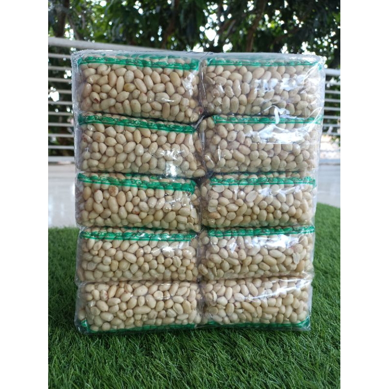 

10 bks kacang kupas 350 gram 10×350 gram = total berat 3,5kg