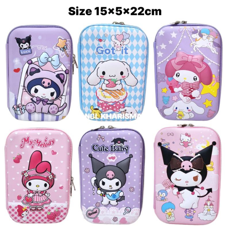 

TEMPAT PENSIL 3D KOTAK PENSIL ANAK PEREMPUAN 3D IMPORT WATERPROOF Motif Kuromi Cinomoro Melody Unicorn