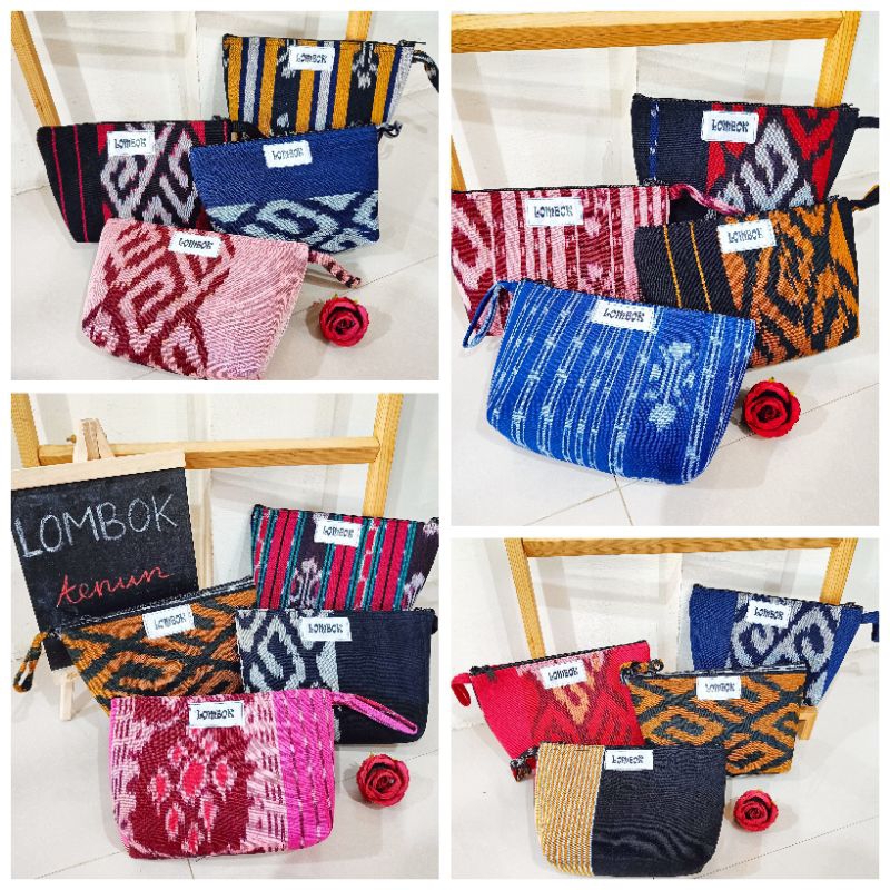 Dompet Pouch Besar Tenun Lombok Terlaris
