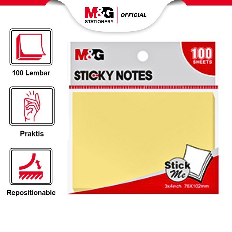 

M&G Yellow Color Sticky Notes 100 sheets / Neon Color Sticky Notes 100 sheets
