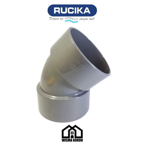 RUCIKA KENI / ELBOW 45° PVC 4" (Inch) D