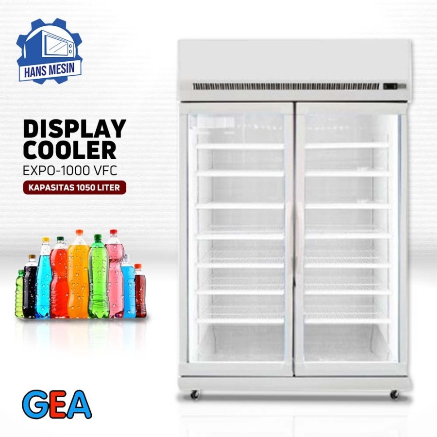 GEA DISPLAY COOLER EXPO-1000VFC / Showcase GEA 2 Pintu 1050 Liter