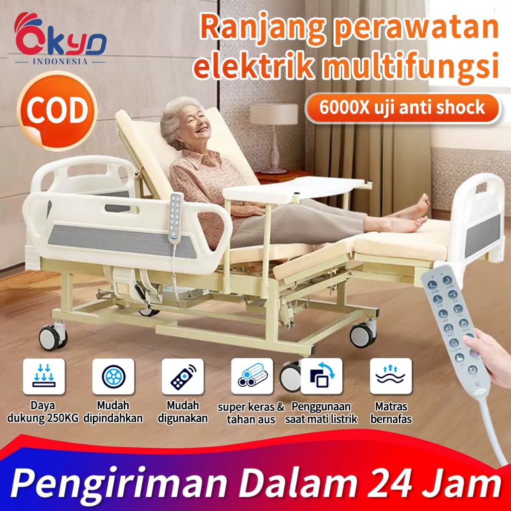Bed Pasien Rumah Sakit Elektrik - Bed Pasien Elektrik Kupu Kupu - Bed Pasien ICU - Tempat Tidur Ruma
