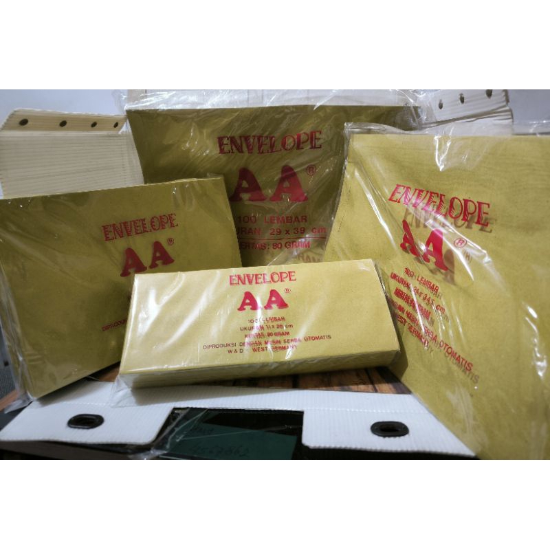 

Amplop casing coklat AA Envelope/amplop dinas AA per 100lembar