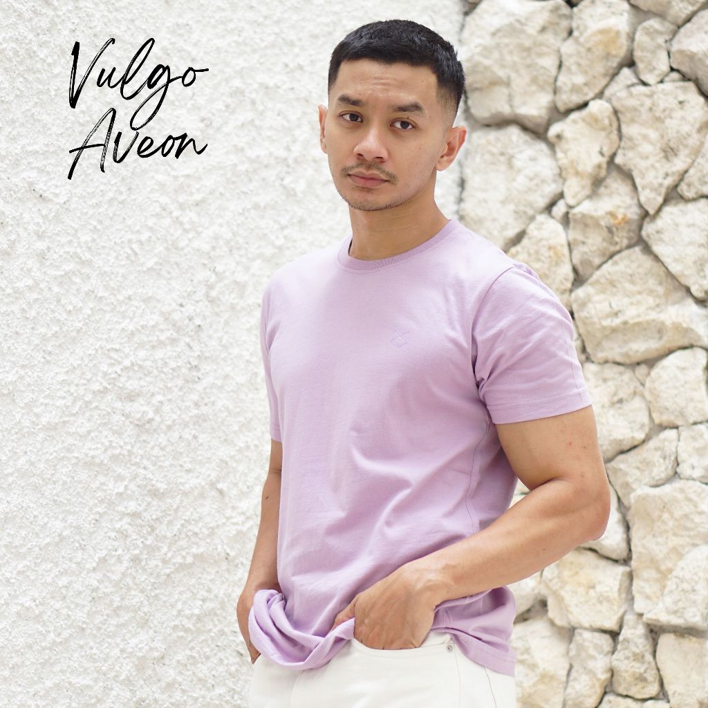 Vulgo Aveon - Basic T-Shirt Kaos Lilac Ungu Muda Pria Wanita