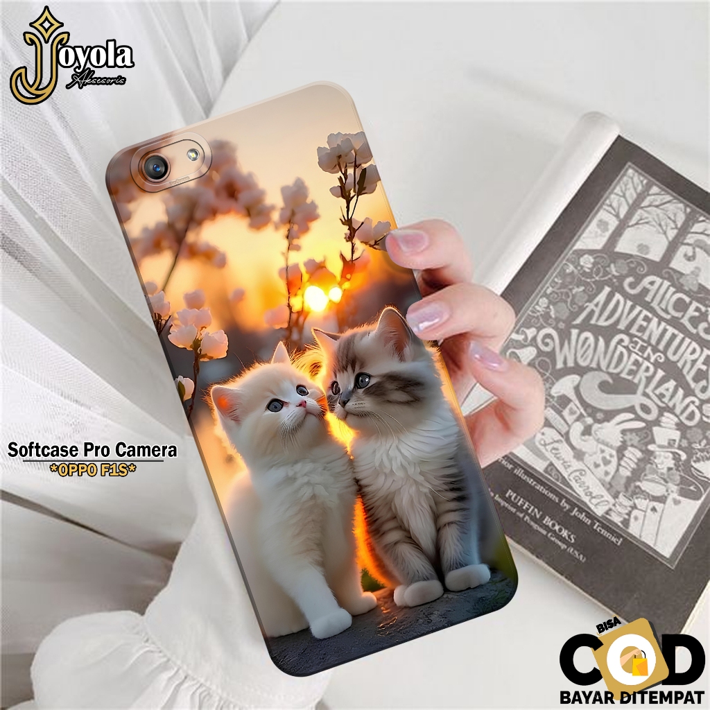 Case Hp OPPO F1s Terbaru - Case Kucing - Soft Macaron Pro Camera - Softcase Vivo OPPO F1s Terbaru - 