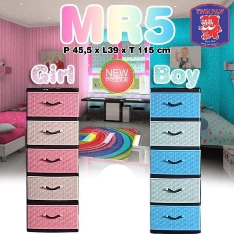 LEMARI LACI 5 SUSUN TWINPAN LEMARI BOX CONTAINER