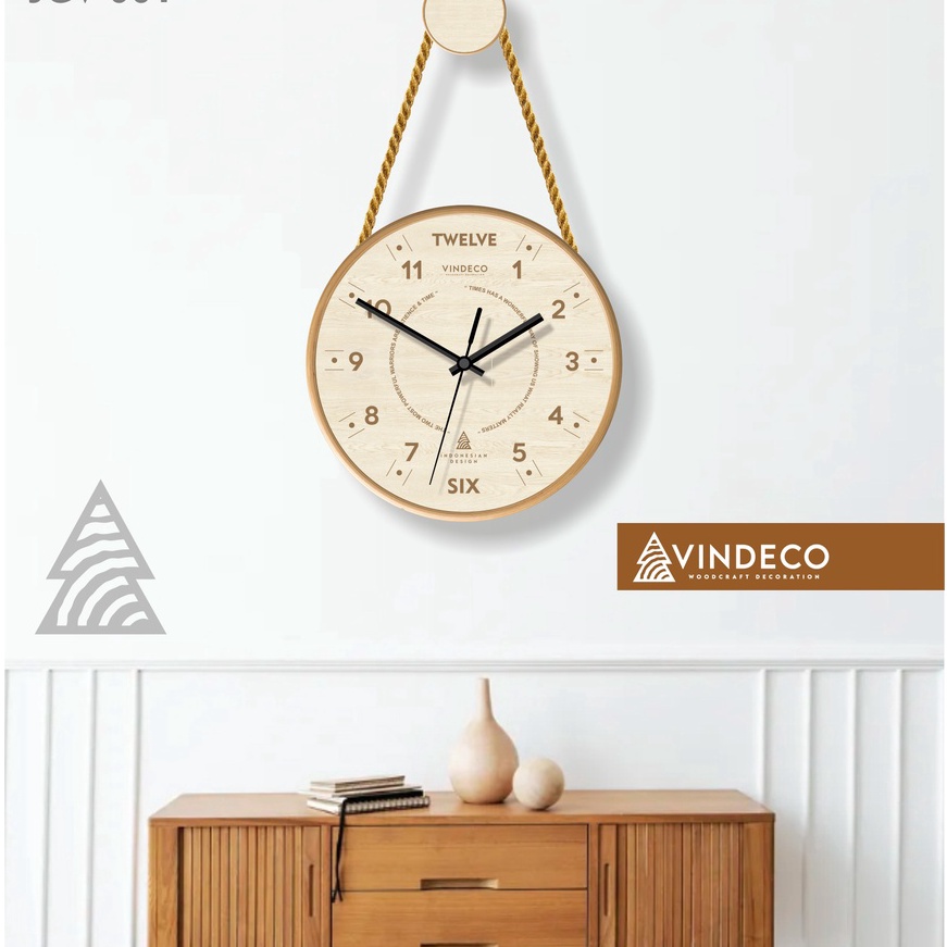 KP8 JAM DINDING GANTUNG  JAM DINDING KAYU  JAM GANTUNG  JAM KAYU GANTUNG  VINDECO  JAM VINTAGE  JAM 