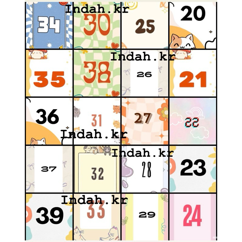 

Kartu 1-100 untuk online shop