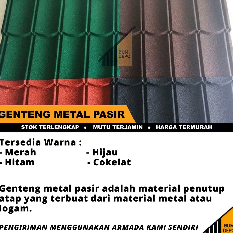 Recomended GENTENG METAL PASIR  ATAP RUMAH