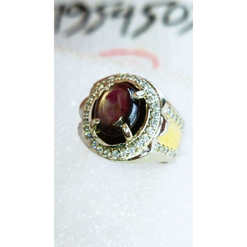 natural star rubi(corundum)/Rubi daging patwa star 6,batu permata asli original 100%