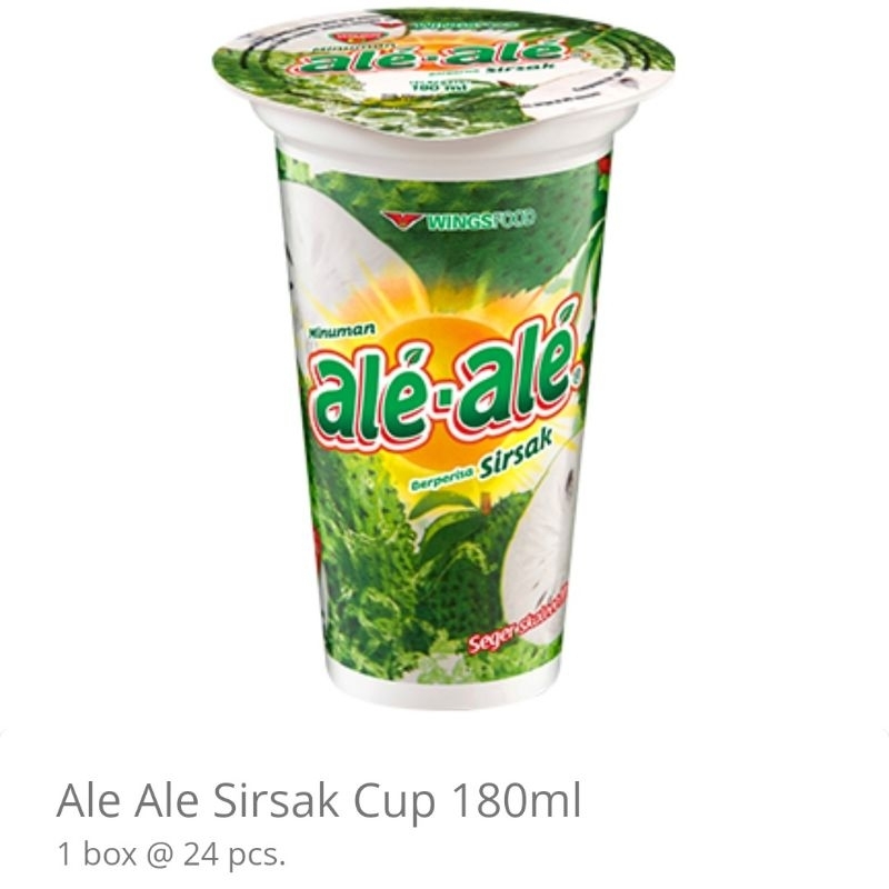 

ale-ale cup 180 ml isi 24 cup all variant