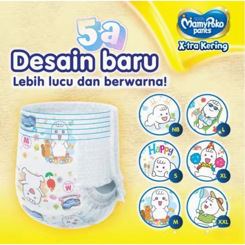 RB7 Mamypoko Xtra kering Nbs44 S38 M32 L28 XL26 XXL24 KARTON Isi 4 Bal