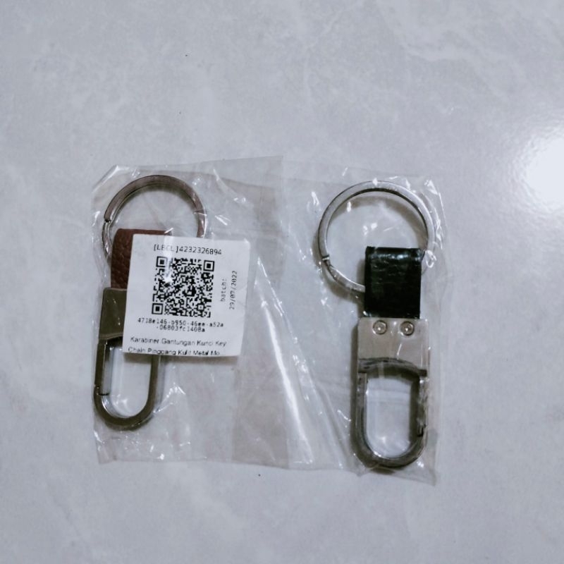 Gantungan Kunci Key Chain Pinggang Kulit Metal Multifungsi