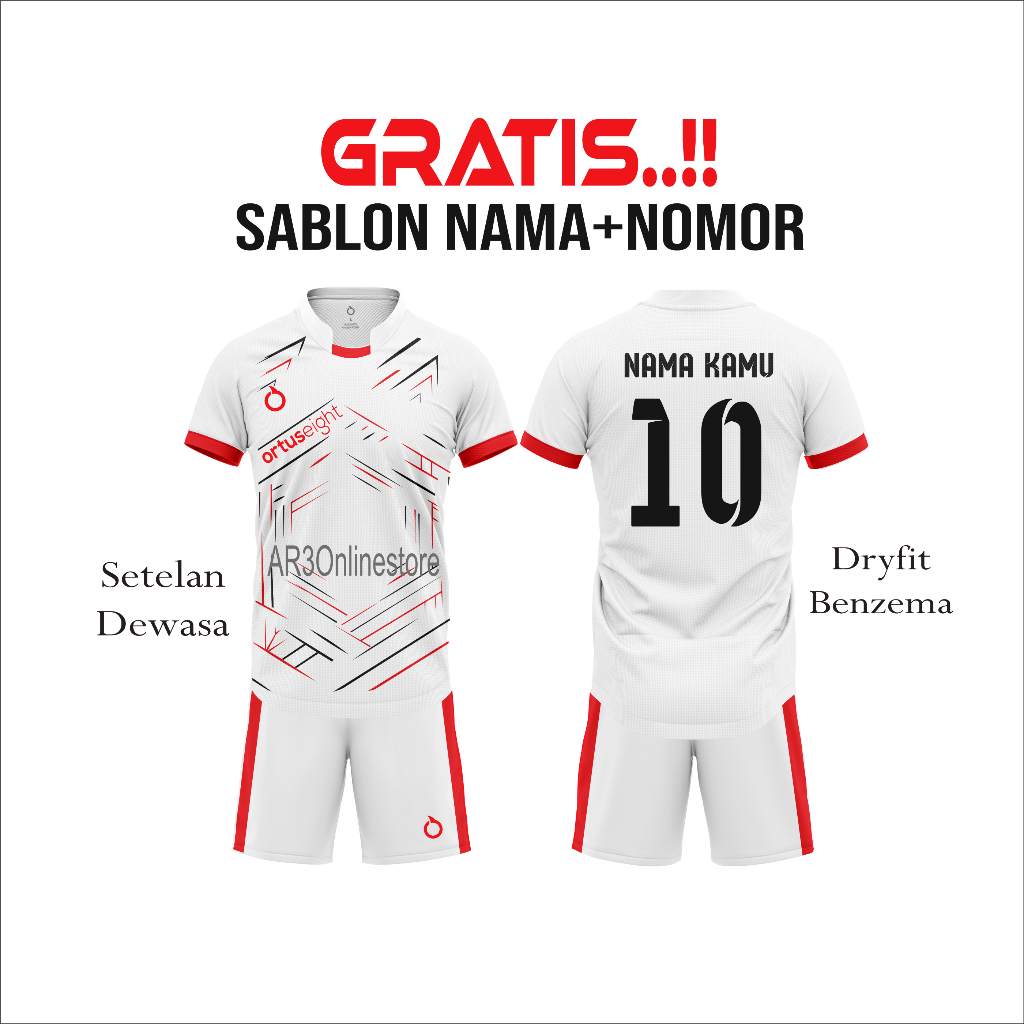 ( GRATISS SABLON ) Jersey olahraga pria/wanita jersey bola jersey futsal terbaru satu set