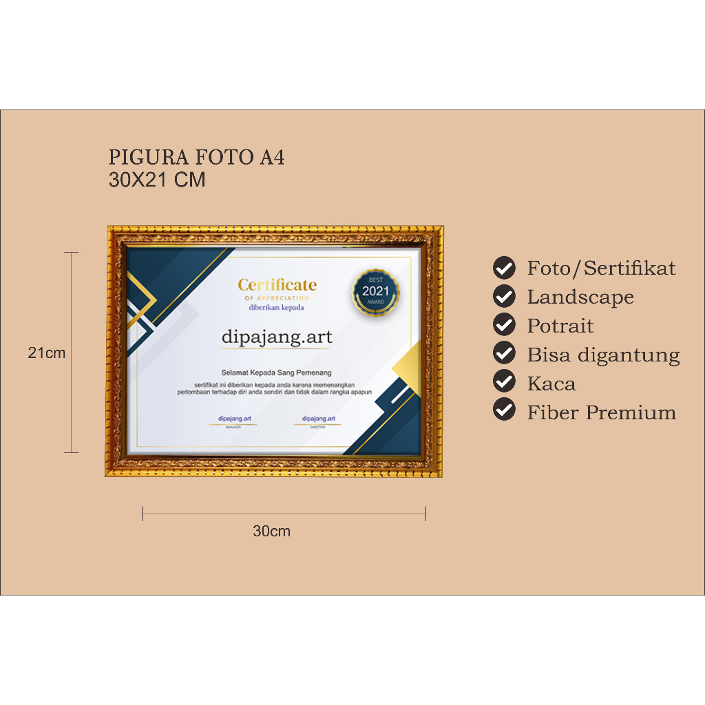 Bingkai foto/Frame foto/Pigura A4