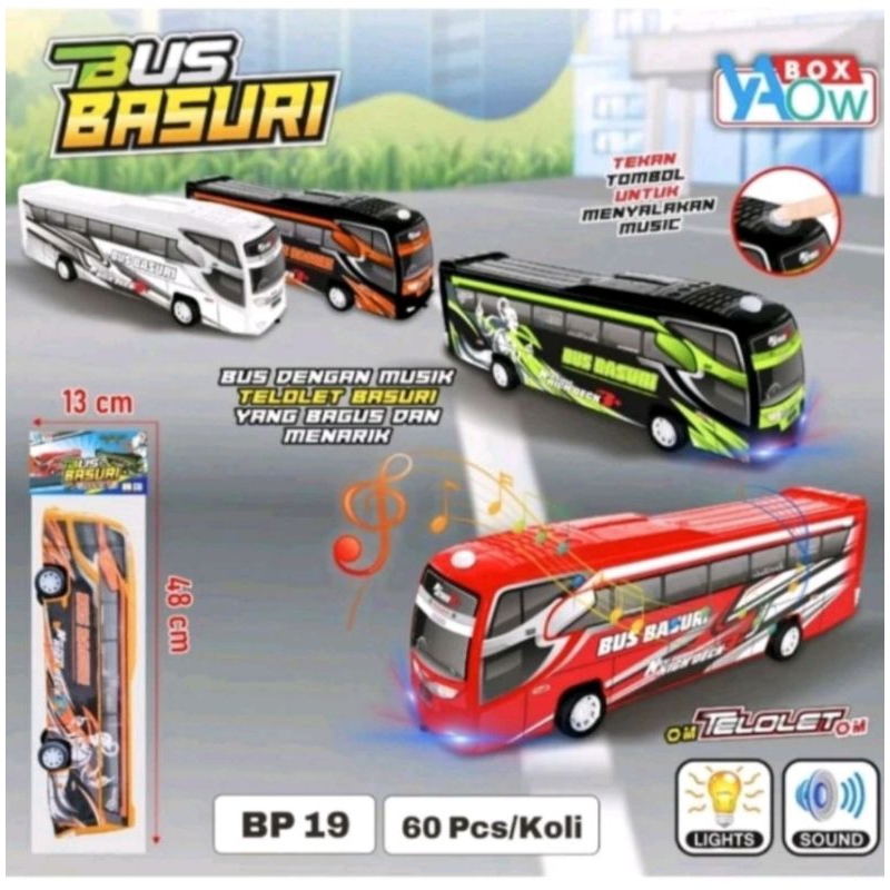MAINAN BUS BASORI/BUS BISA KLAKSON/BUS TELOLET  VIRAL