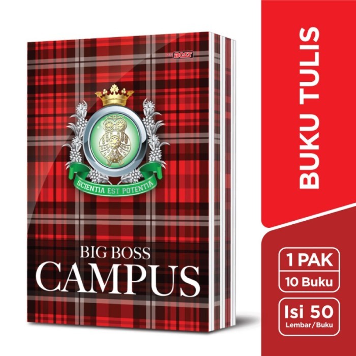 

BUKU TULIS BIGBOSS EB 50 CAMPUS, 1 PACK ISI 10 BUKU BY SINAR DUNIA