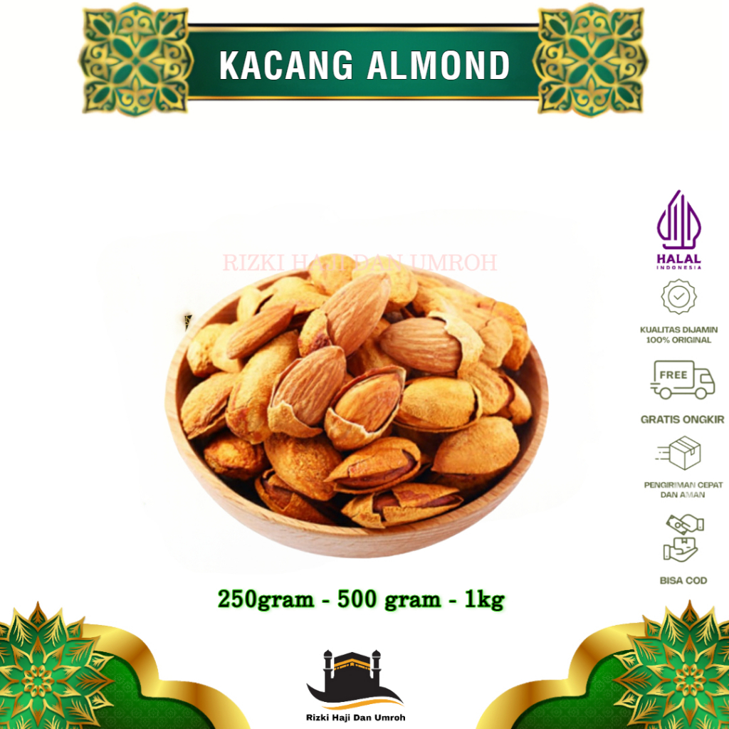 

Kacang Almond Panggang / Kacang ALMOND Roasted Milk flavour / Kacang Almond Rasa Susu 250gr - 1kg