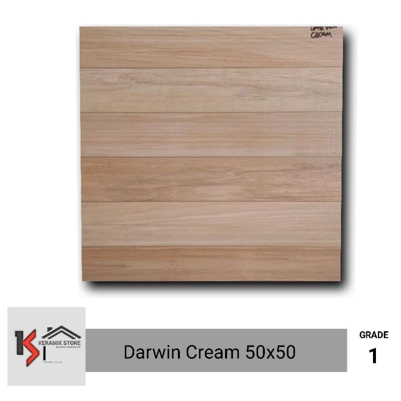 keramik ukuran 50x50 motif kayu matt platinum darwin cream