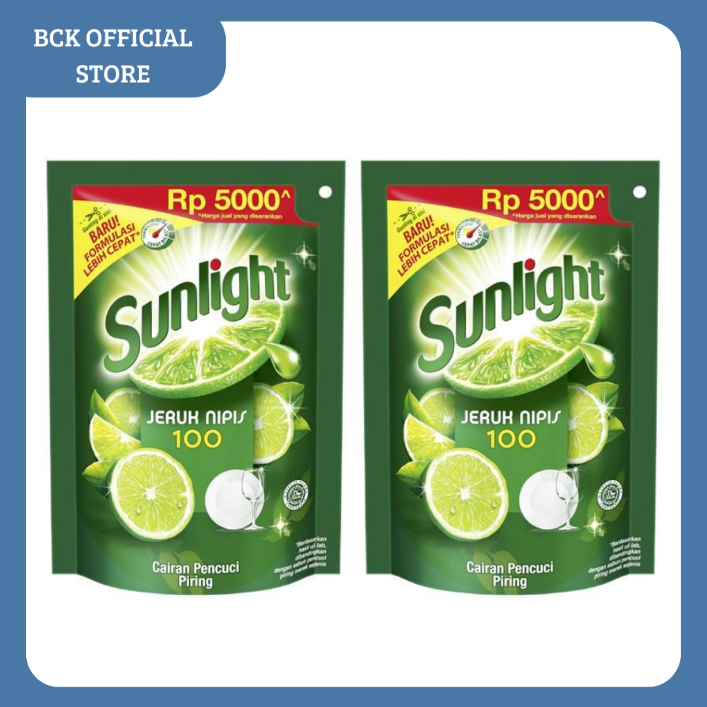 Sunlight Sabun Cuci Piring Jeruk Nipis Refil 210ml