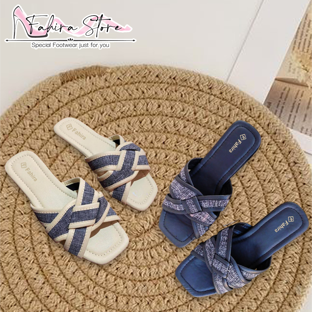 Sandal Wanita Kekinian Teplek Silang