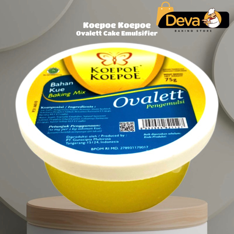 

Koepoe Koepoe Ovalett Cake Emulsifier - Ovalett Kupu Kupu Penstabil Kue 75gr