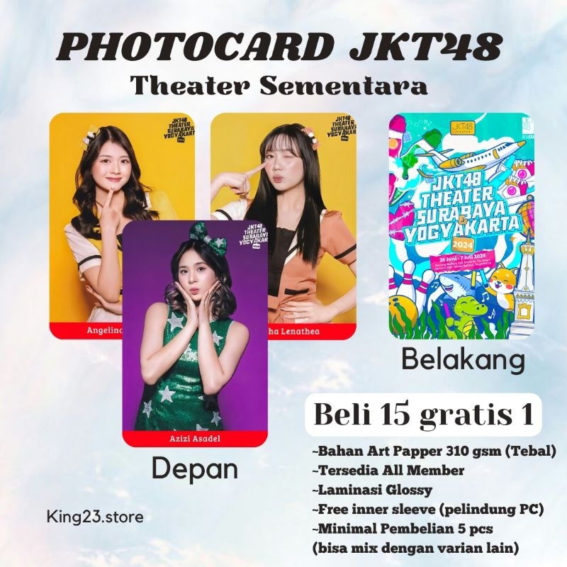 PC JKT48 New Era Edisi Theater Sementara Ramune,RKJ,Surabaya dan Jogja Unofficial Photocard JKT48 Fa