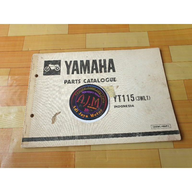 Buku part Katalog Catalog Copian Yamaha YT115 YT 115 3WL