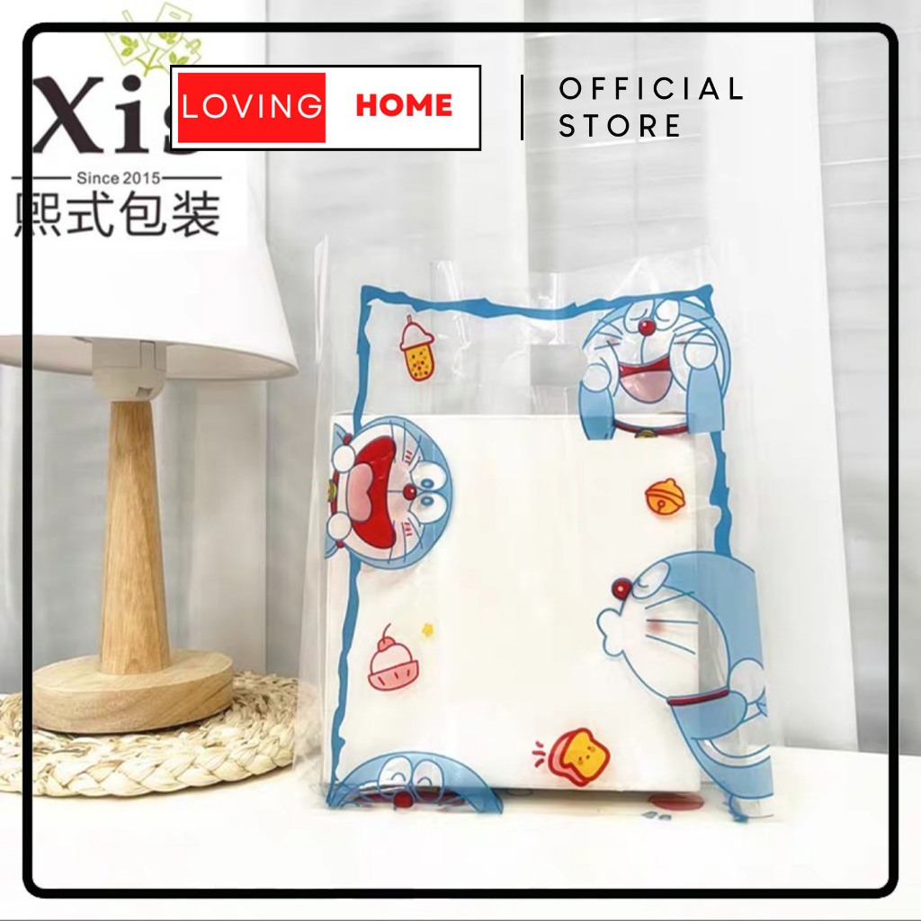 

LOVING HOME - Kantong Plastik Doraemon Transparant Gift Bag Premium Lucu