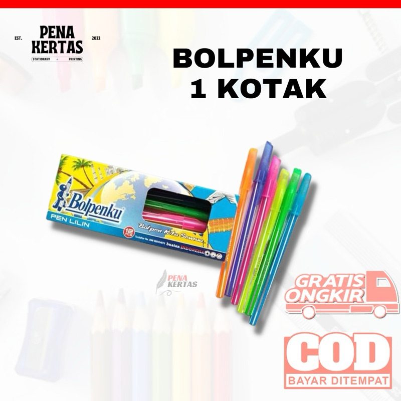 Bolpenku Pulpen Lilin (1 kotak) - Pulpen Murah