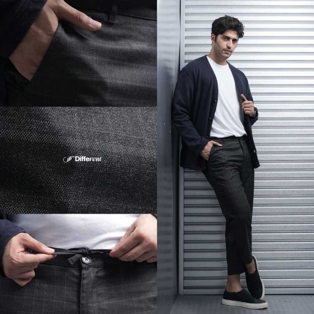 Samase Sirwal Office Ankle Pants Slim Fit K012 Semi Wool