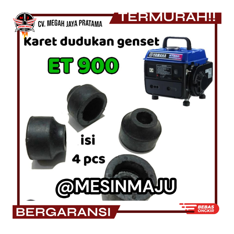 Enggine mounting karet dudukan kaki genset ET950 2tak genset yamaha et900 yamaha ET950 isi 4 pcs