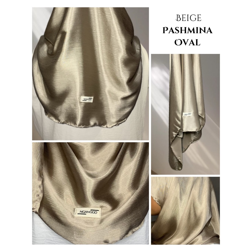 NGANGGO - Hijab Oval Pashmina Cradenza Silk Premium