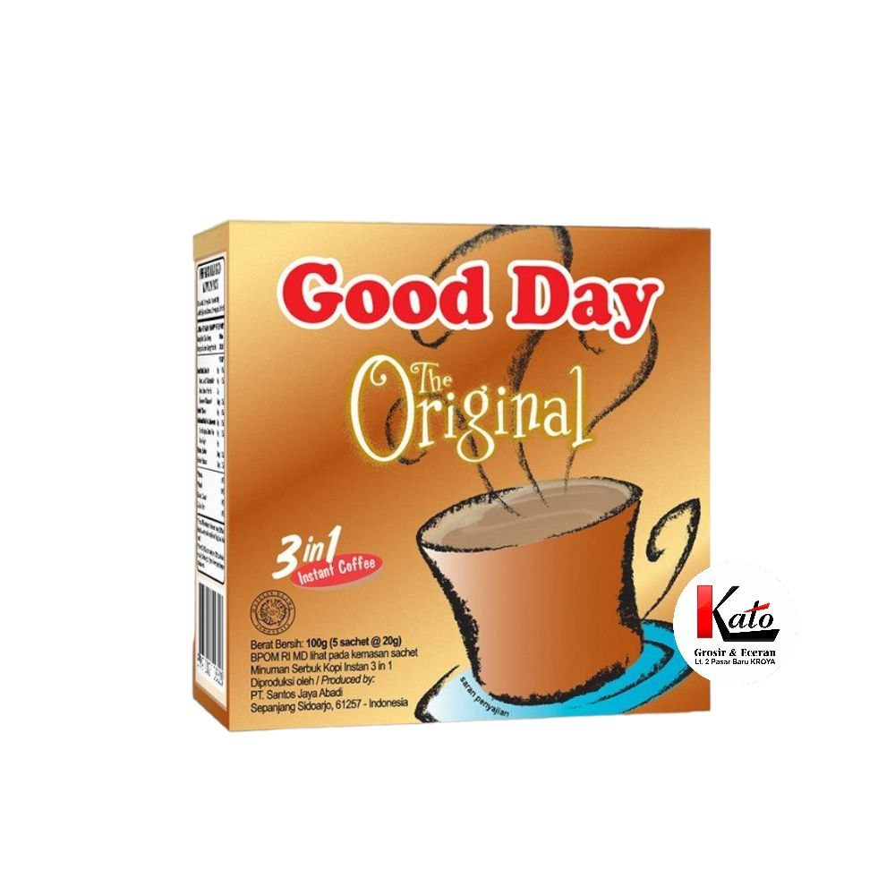 

Kopi Good Day 3 In 1 Instant Coffee Original Kemasan Box Isi 5 Sachet 100gr