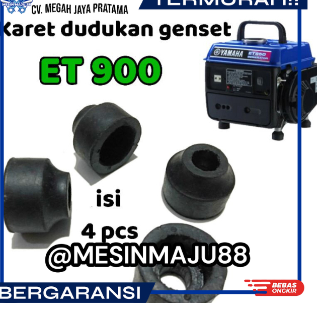 Enggine mounting karet dudukan kaki genset ET950 2tak genset yamaha et900 yamaha ET950 isi 4 pcs