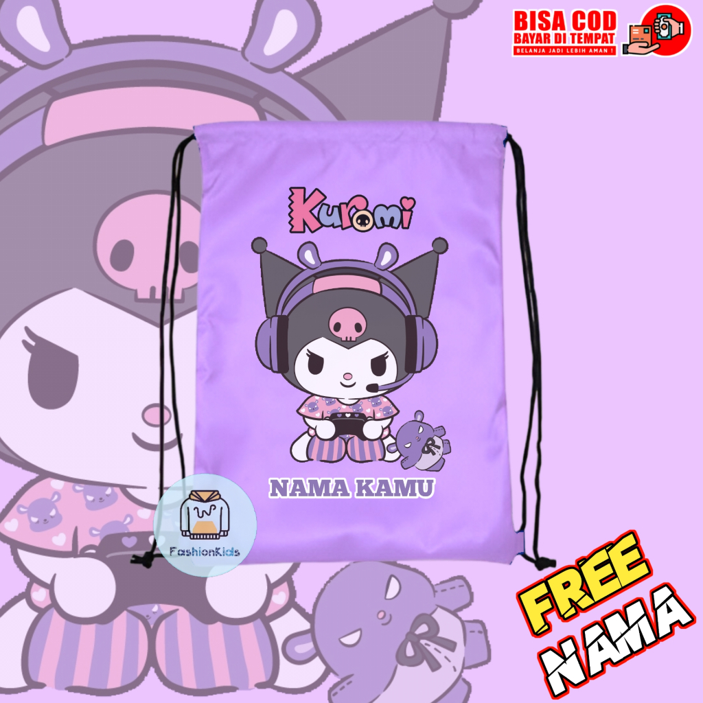 Tas Serut Anak Kuromi / Tas Anak Kuromi