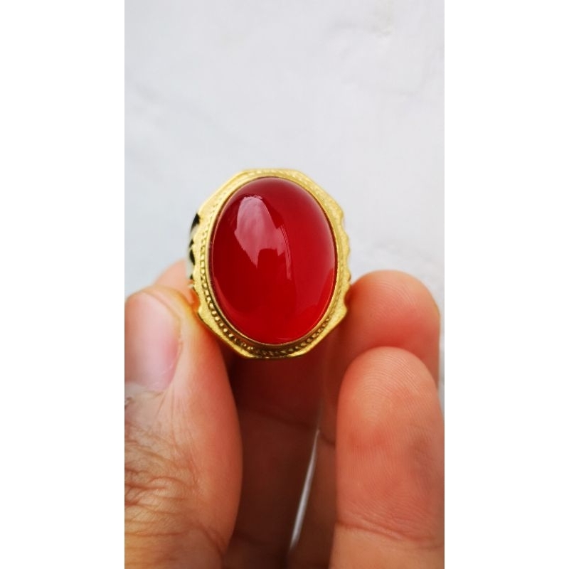 COD BAYAR DITEMPAT BATU CINCIN RED BARON RING TANAM GOLD SIAP PAKAI