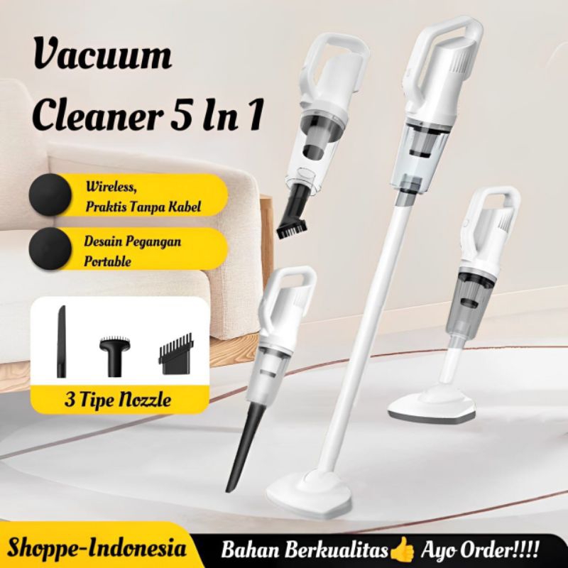 Vacuum Cleaner 5 In 1 / Penyedot Debu Rumah Dan Mobil / Vacuum Cleaner Handheld Wireless