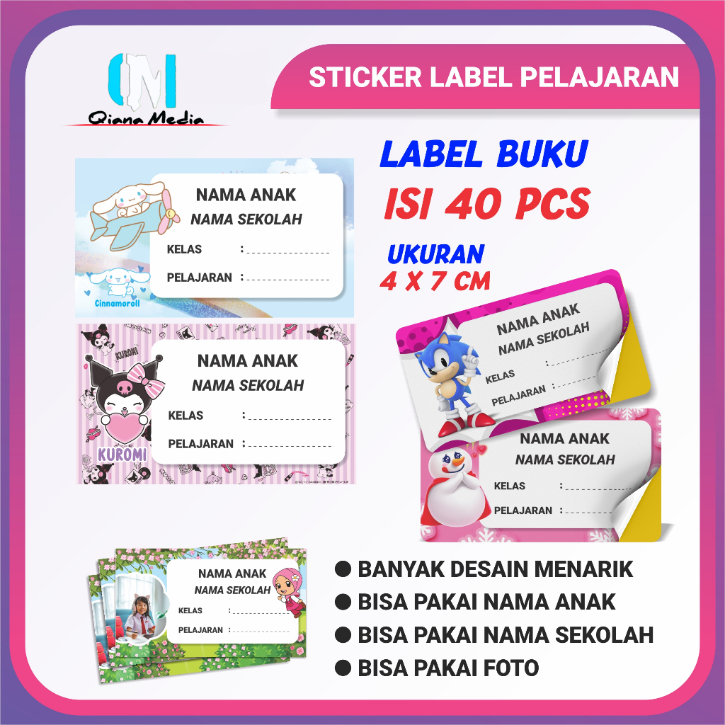

STIKER LEBEL KARAKTER MATA PELAJARAN / STIKER LEBEL MATA PELAJARAN / STIKER BUKU PELAJARAN