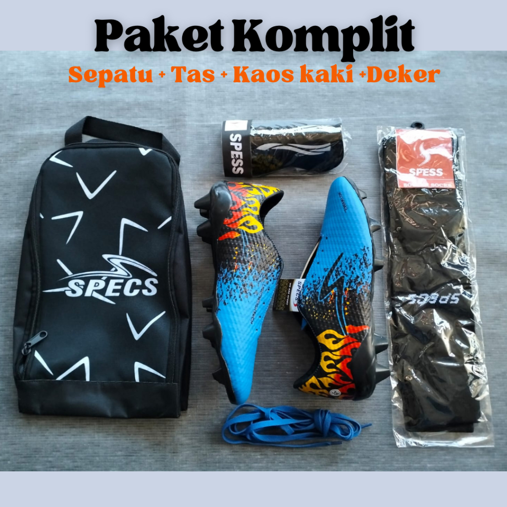 Big Promo Promo  Sepatu Bola Specs Ewaklok Grade Ori ( Paket Komplit )