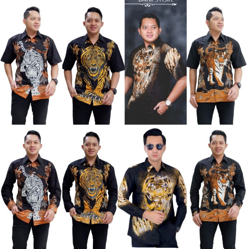 Batik Pria Motif HARIMAU MACAN MAUNG SILIWANGI Full Lapis FURING Bahan Katun ADEM HALUS NYAMAN Hem A