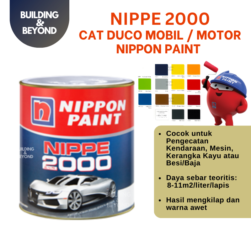 CAT DUCO NIPPE 2000 MOBIL MOTOR BAJA KAYU NIPPON PAINT KALENG 1 LITER