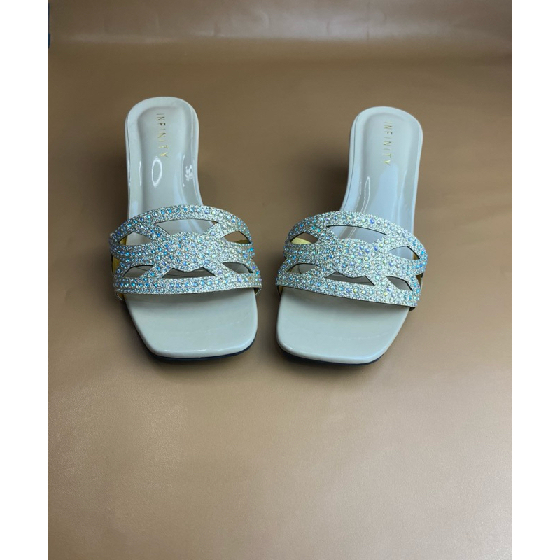 Sendal Heels/Wedges Hak Kaca Wanita NF-011