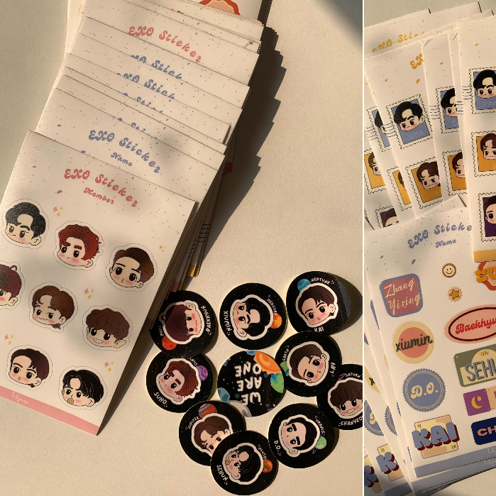 

exo sticker vinyl kiss cut